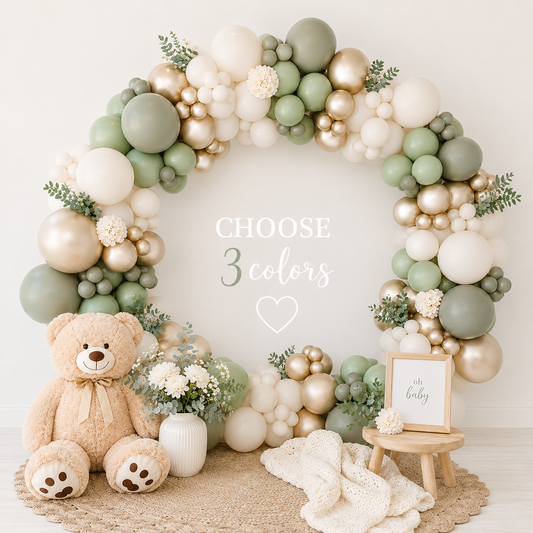 7.2ft Circular Balloon Garland Kit | Choose 3 Colors