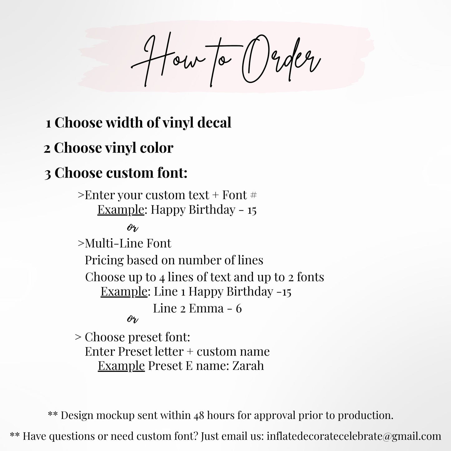 Custom Vinyl Decal for Backdrops & Events